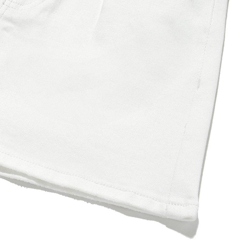 チェリーデニムピンタックショートパンツ【ホワイト】