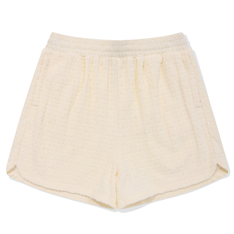 バンディングテリーショートパンツ【アイボリー】