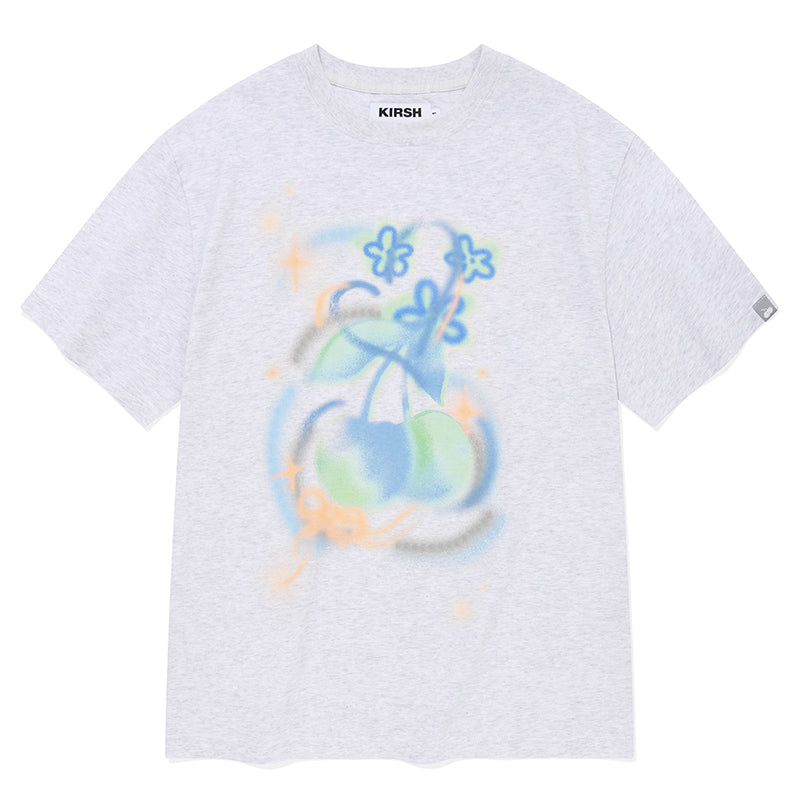 チェリーブラーグラフィックTシャツ【メランジグレー】