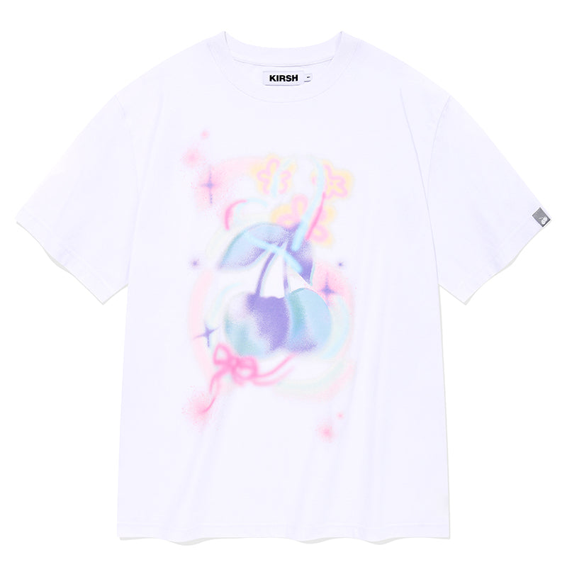 チェリーブラーグラフィックTシャツ【ホワイト】