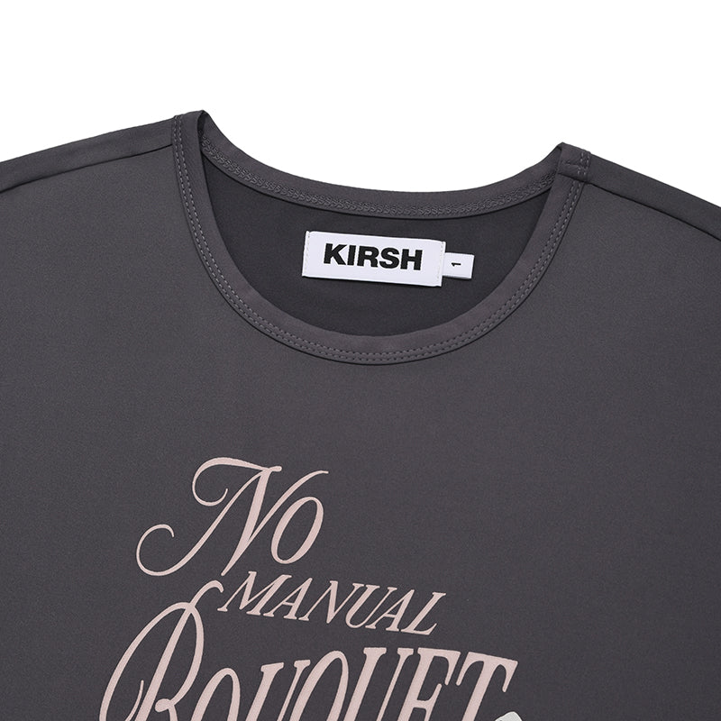 ブーケガールグラフィックTシャツ【アイボリー】