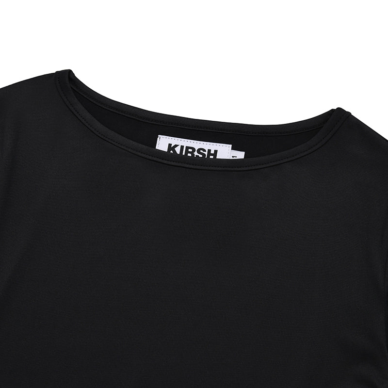 レタリングスリムフィットTシャツ【ブラック】