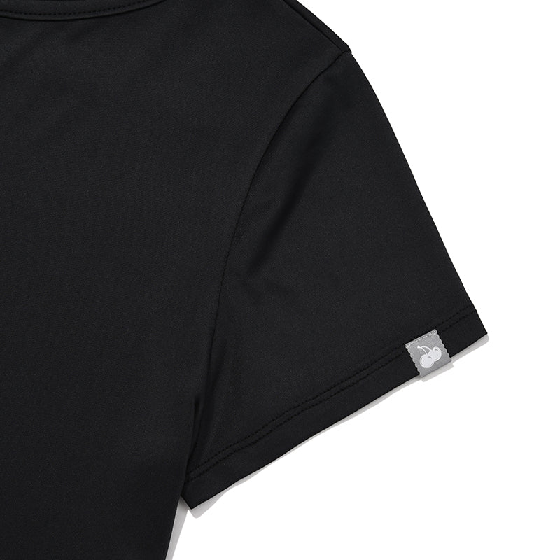 レタリングスリムフィットTシャツ【ブラック】