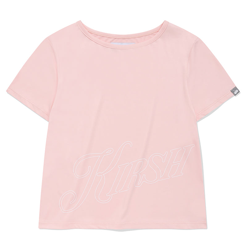 レタリングスリムフィットTシャツ【サーモン】