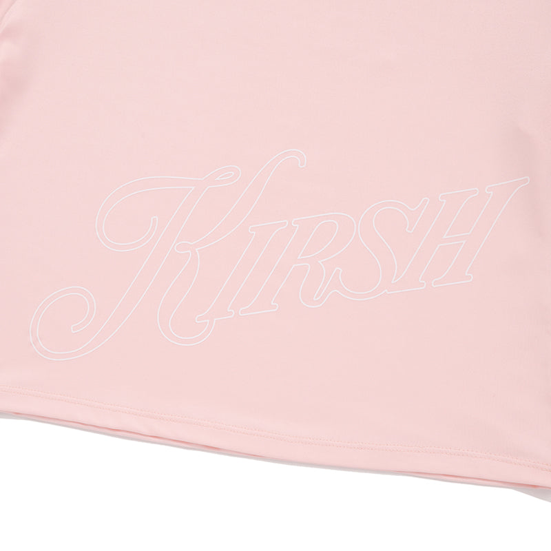 レタリングスリムフィットTシャツ【サーモン】