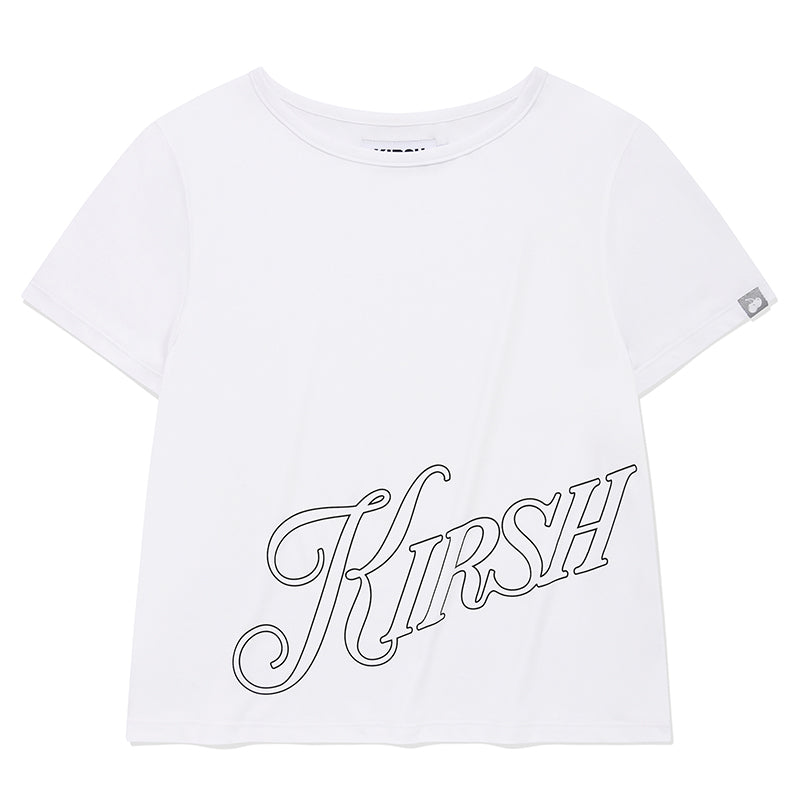 レタリングスリムフィットTシャツ【ホワイト】