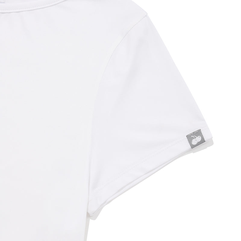 レタリングスリムフィットTシャツ【ホワイト】
