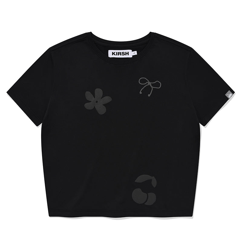 リフレクティブグラフィッククロップTシャツ【ホワイト】