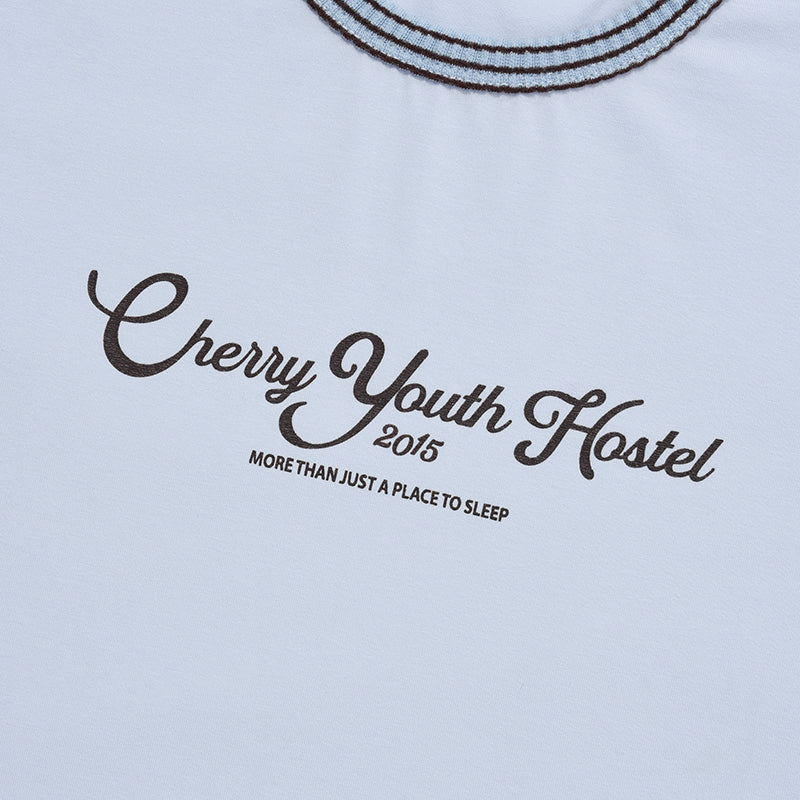カラーコンビネーション クロップTシャツ【スカイ】