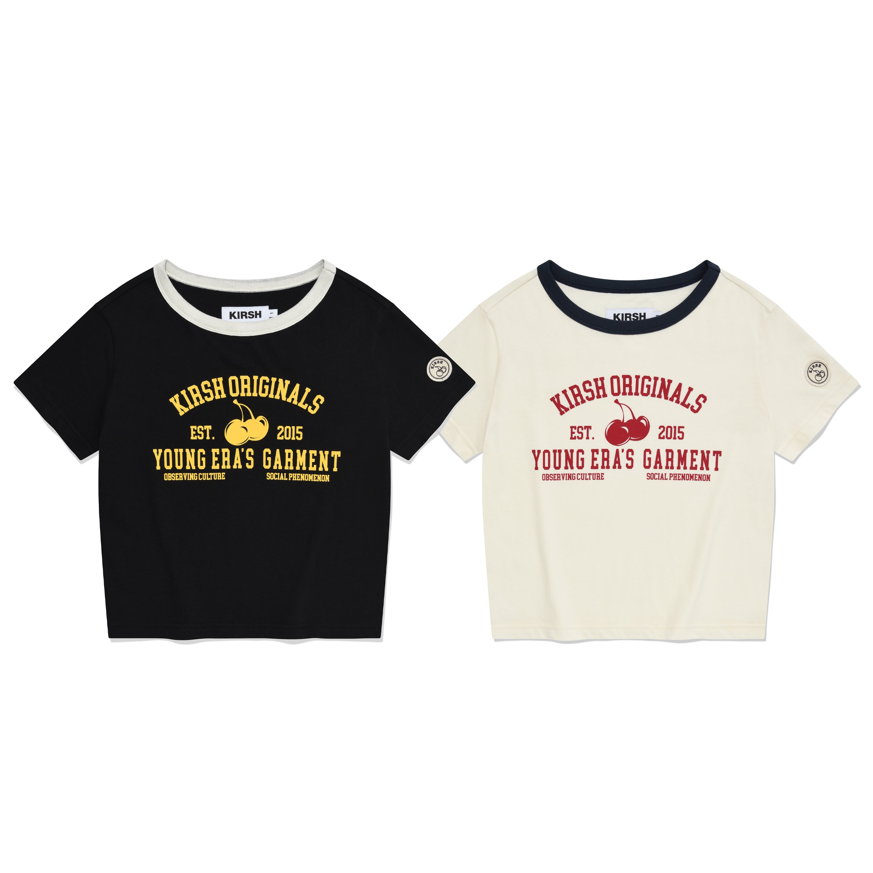 ユースホステル グラフィックセミクロップTシャツ【ブラック】