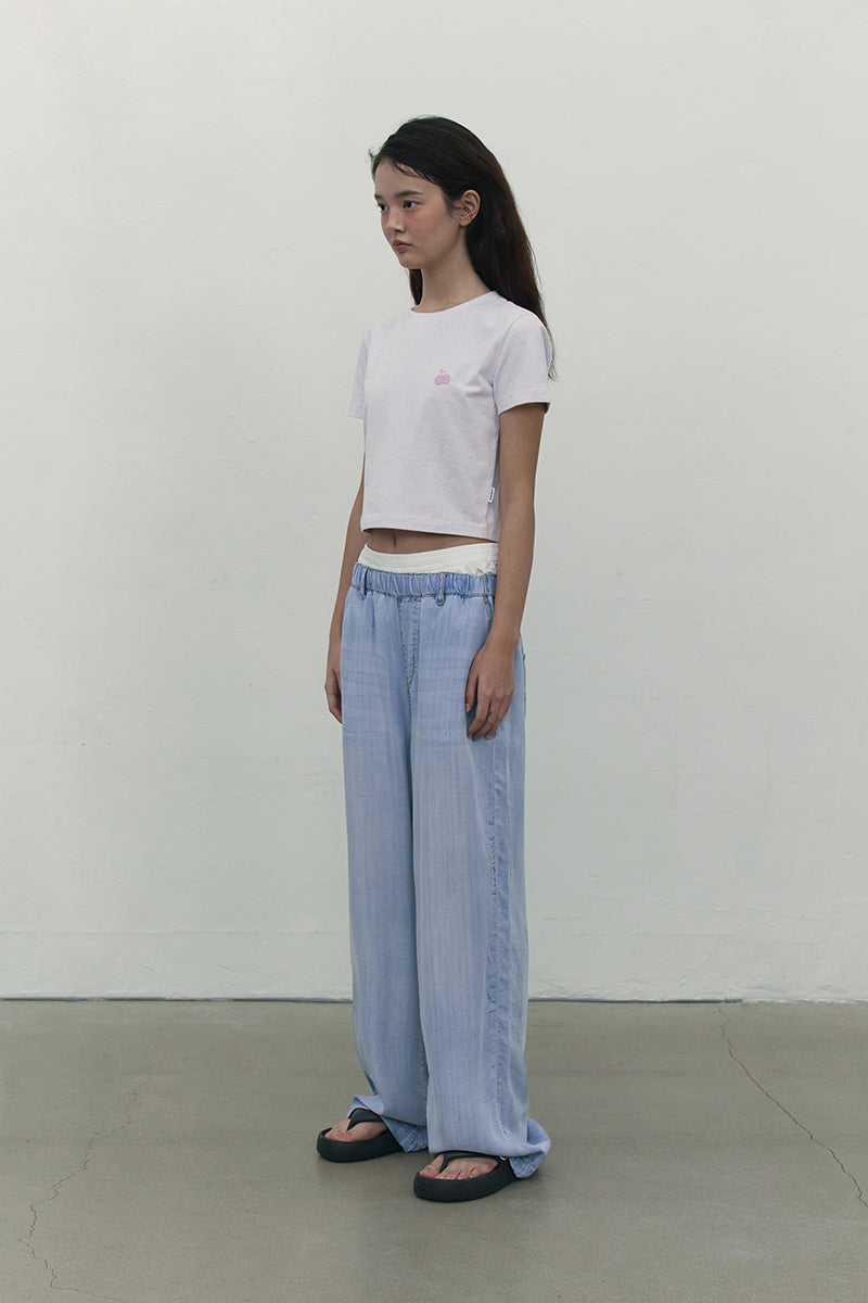 スモールチェリークロップTシャツ【ラベンダー】