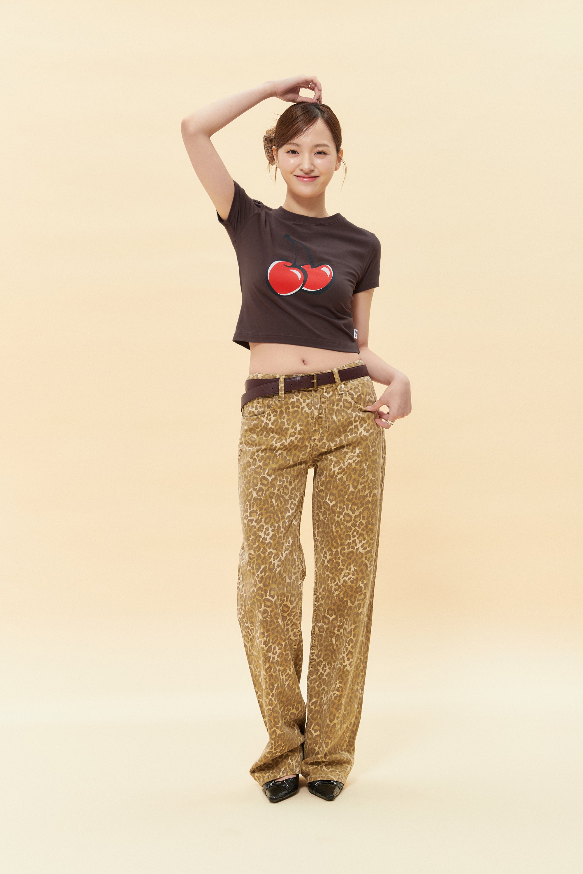 【Big Cherry Tokyo Collection】シグネチャービックチェリークロップTシャツ【ライトミント】