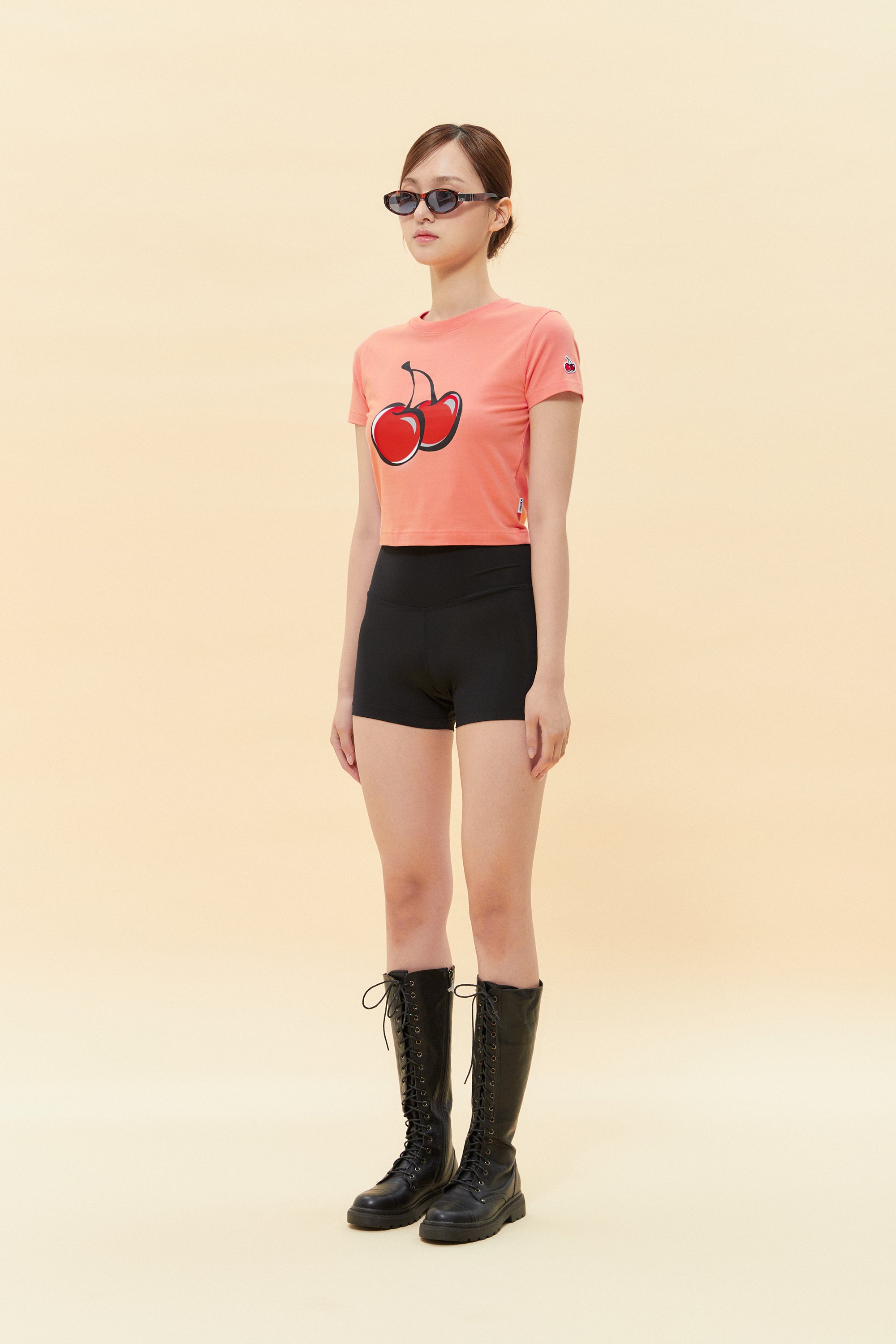 【Big Cherry Tokyo Collection】シグネチャービックチェリークロップTシャツ【ライトミント】