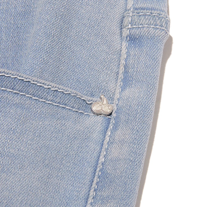 チェリースパンスリムフィットデニムパンツ【ライトブルー】