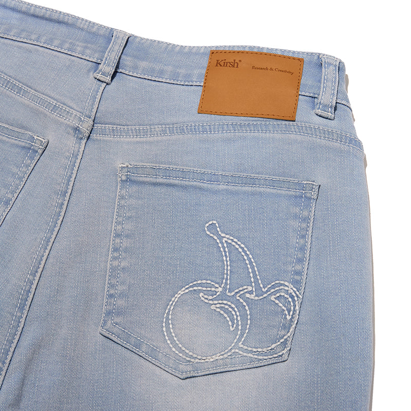 チェリースパンスリムフィットデニムパンツ【ライトブルー】