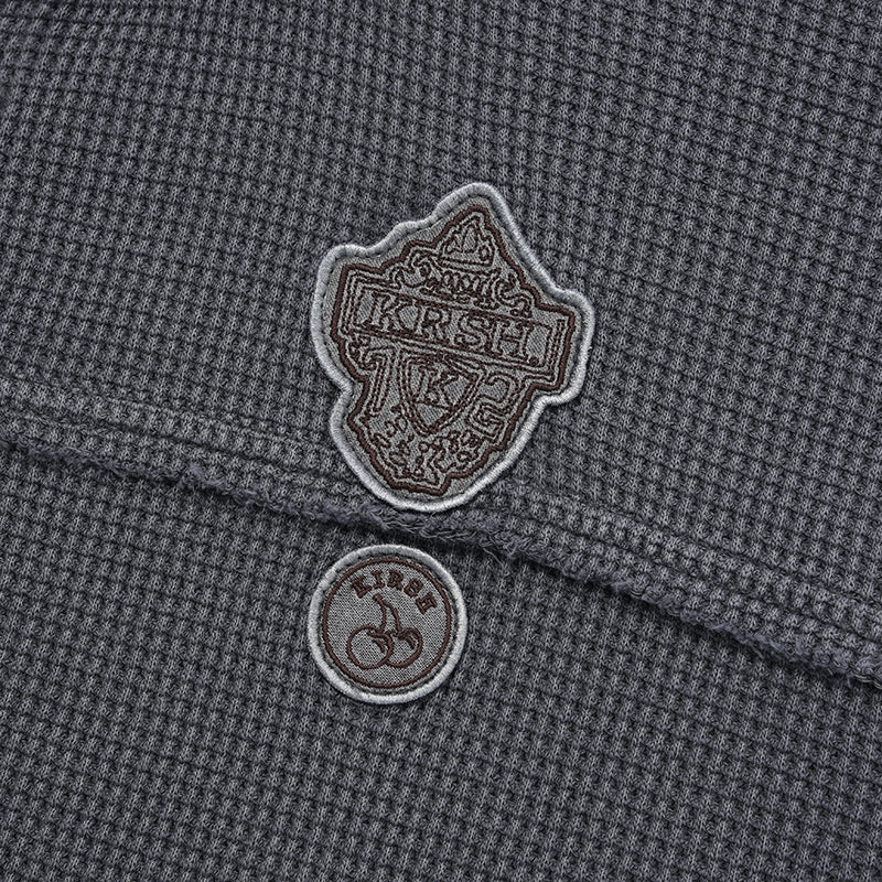 ピグメント ウォッシング フーディ ジップアップ【チャコール】