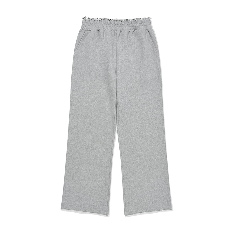 アップリケジャージパンツ【メランジグレー】