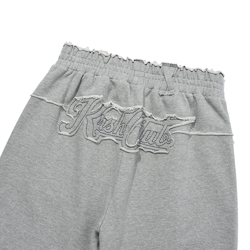 アップリケジャージパンツ【メランジグレー】
