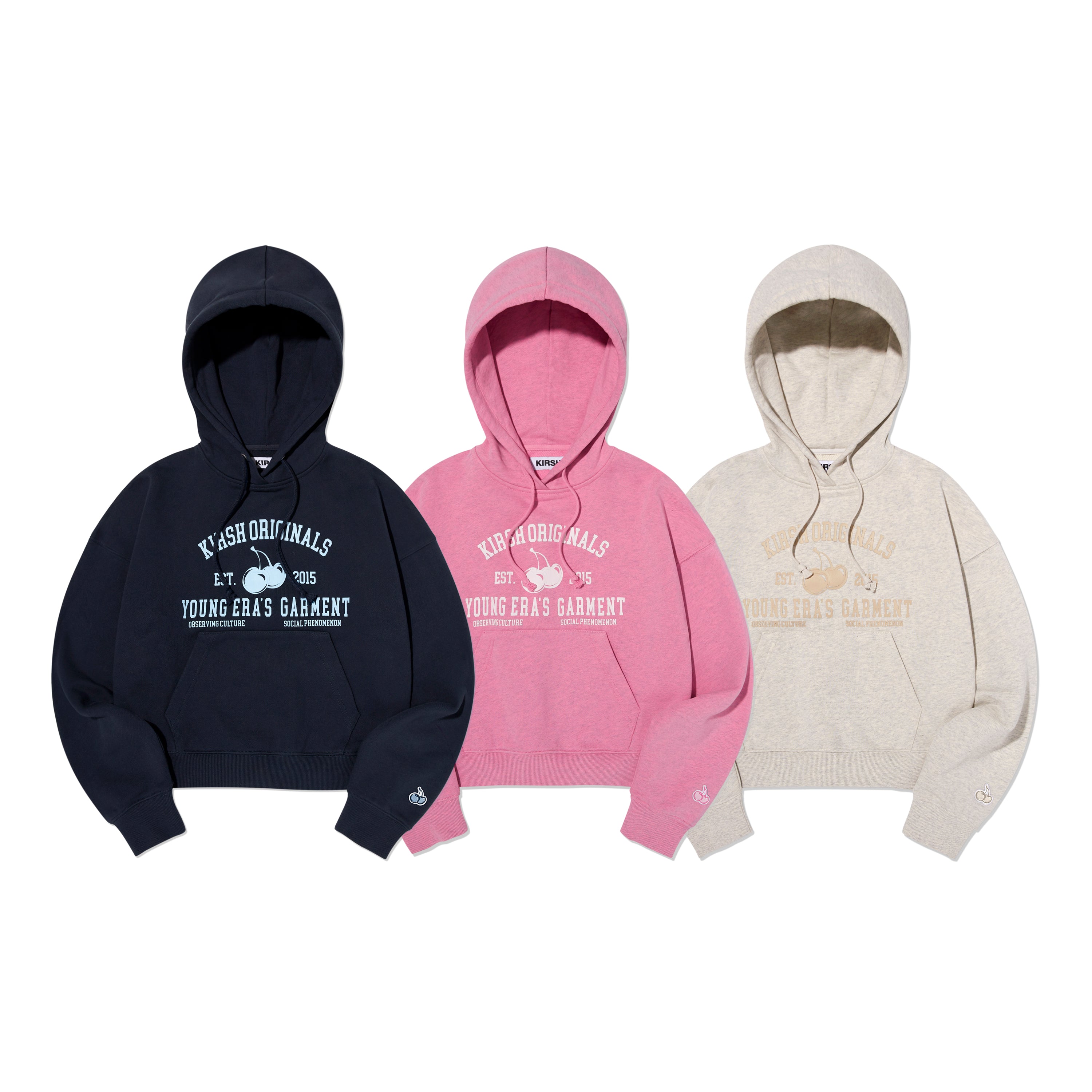 チェリーアーチロゴクロップフーディ【ピンク】