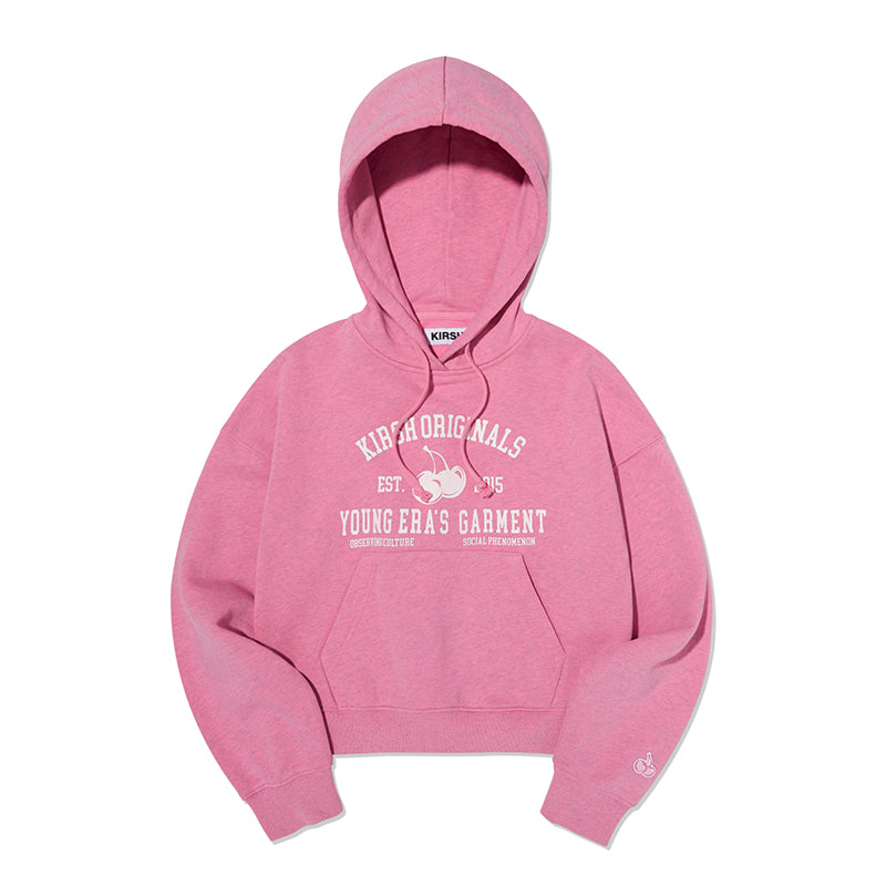 チェリーアーチロゴクロップフーディ【ピンク】