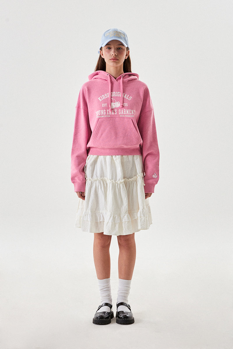 チェリーアーチロゴクロップフーディ【ピンク】