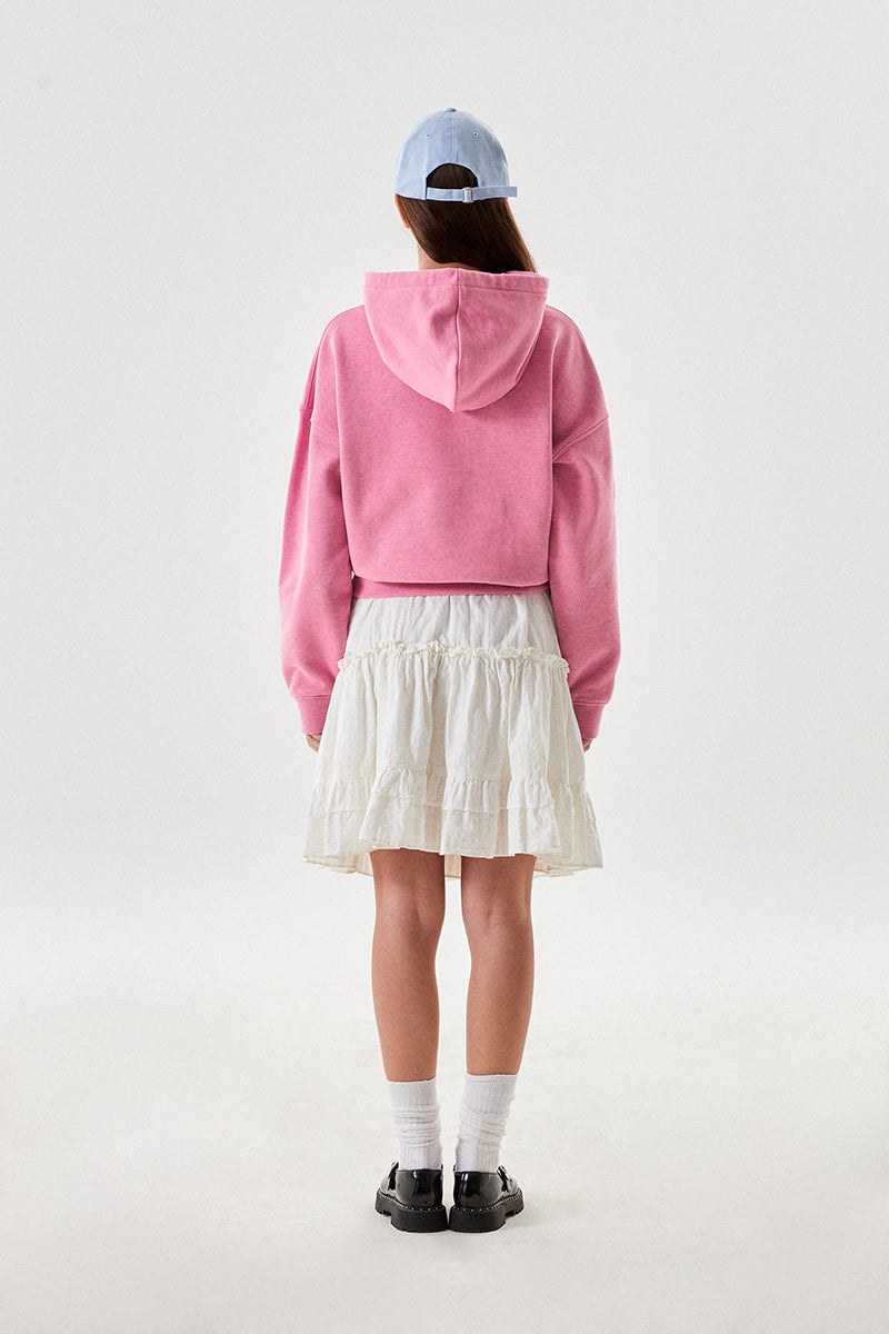 チェリーアーチロゴクロップフーディ【ピンク】