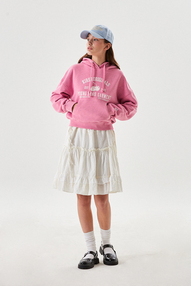 チェリーアーチロゴクロップフーディ【ピンク】