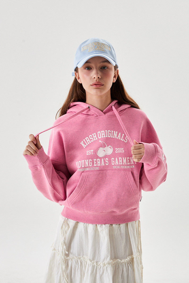 チェリーアーチロゴクロップフーディ【ピンク】