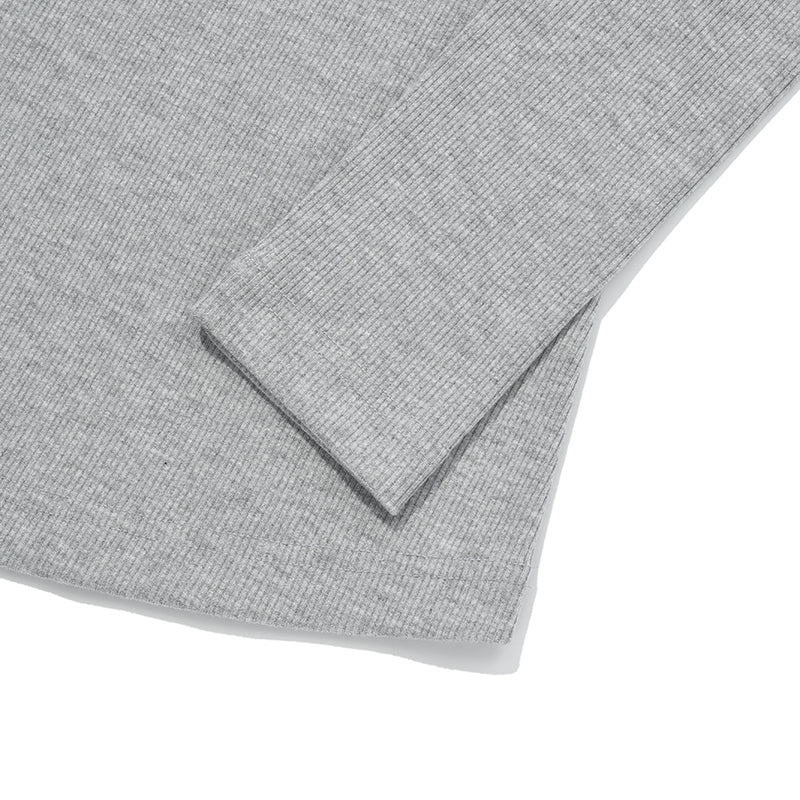 アーチロゴ スリムフィット ロングロングスリーブ【メランジグレー】