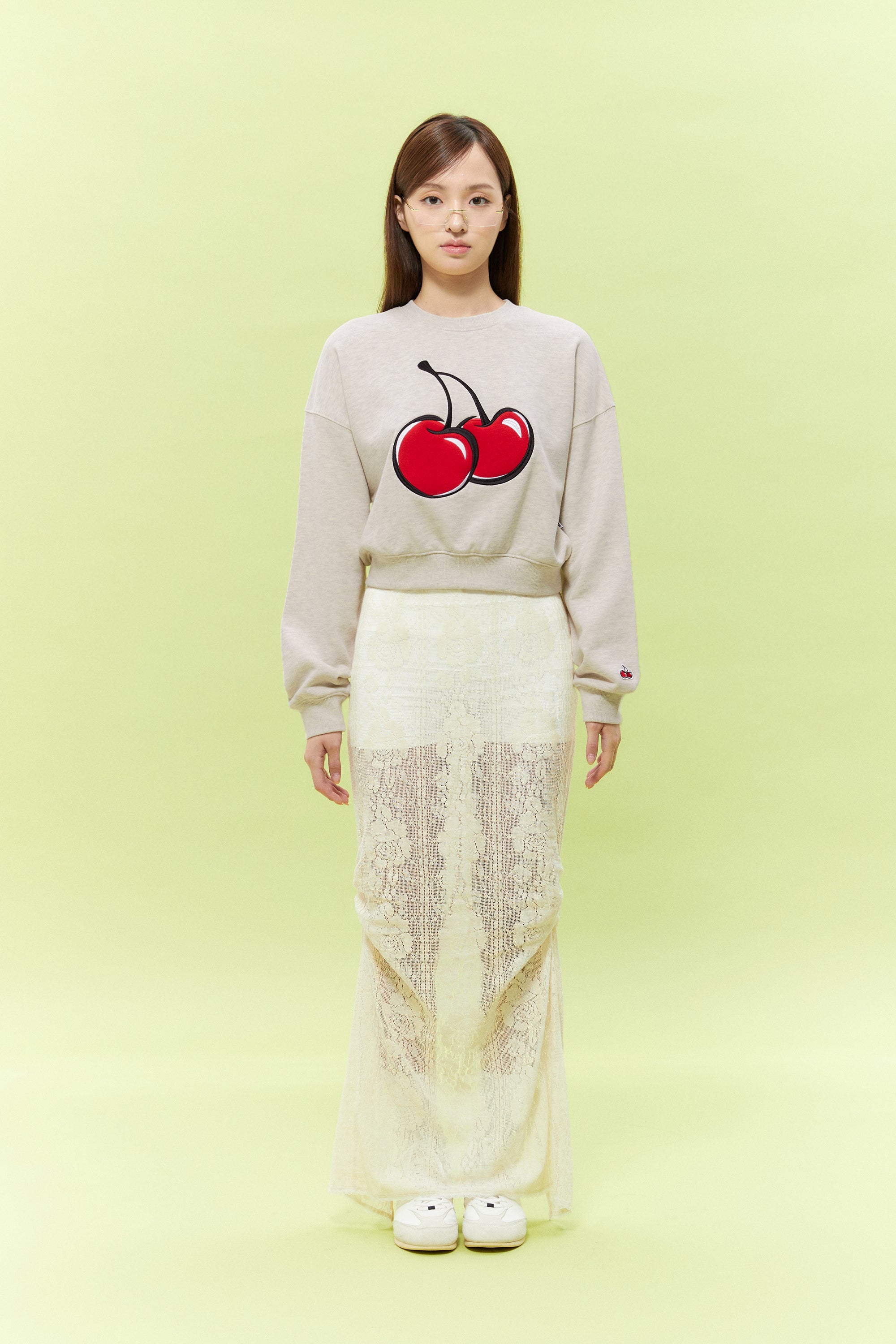 【Big Cherry Tokyo Collection】シグネチャービックチェリークロップスウェット【ピンク】