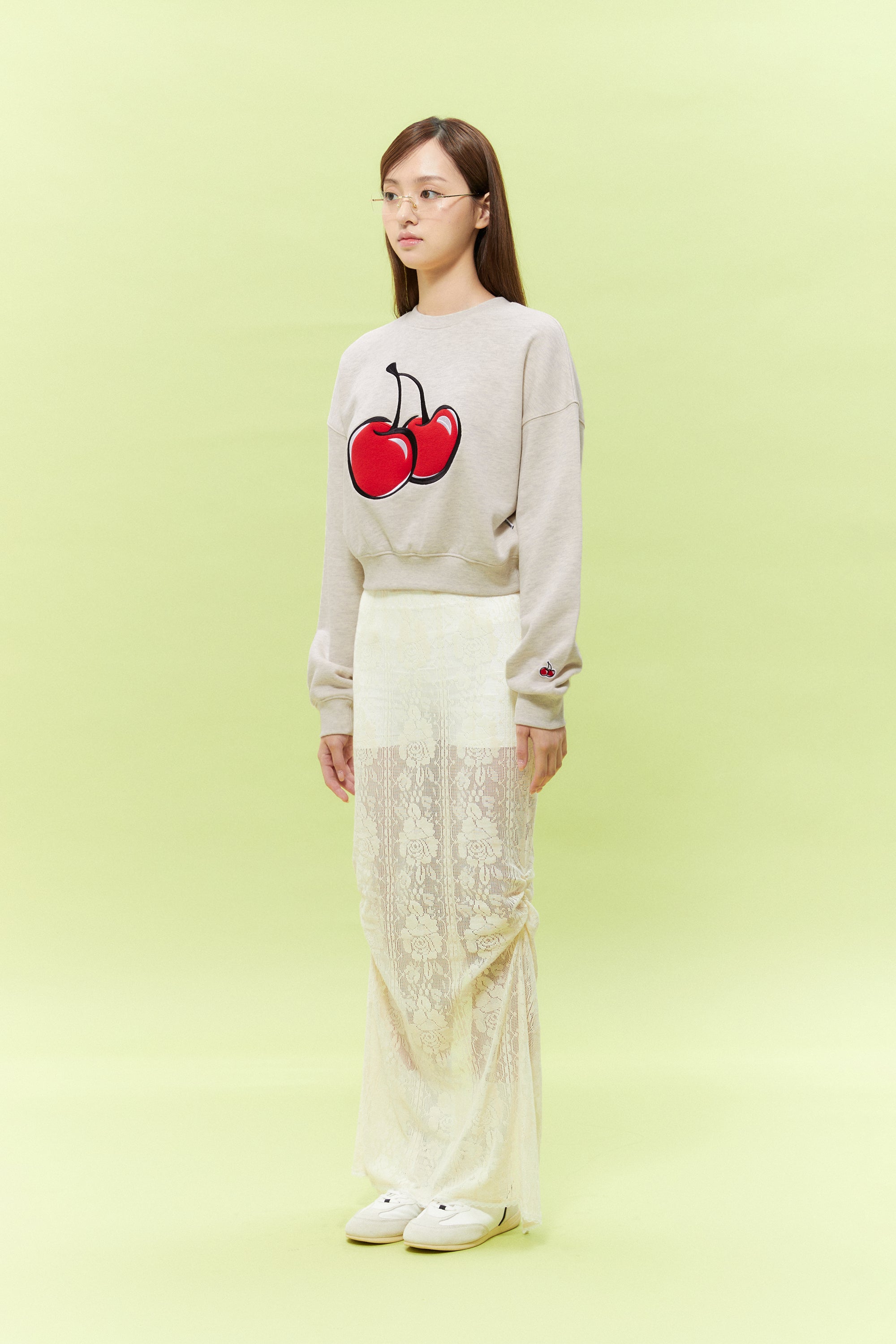 【Big Cherry Tokyo Collection】シグネチャービックチェリークロップスウェット【ピンク】