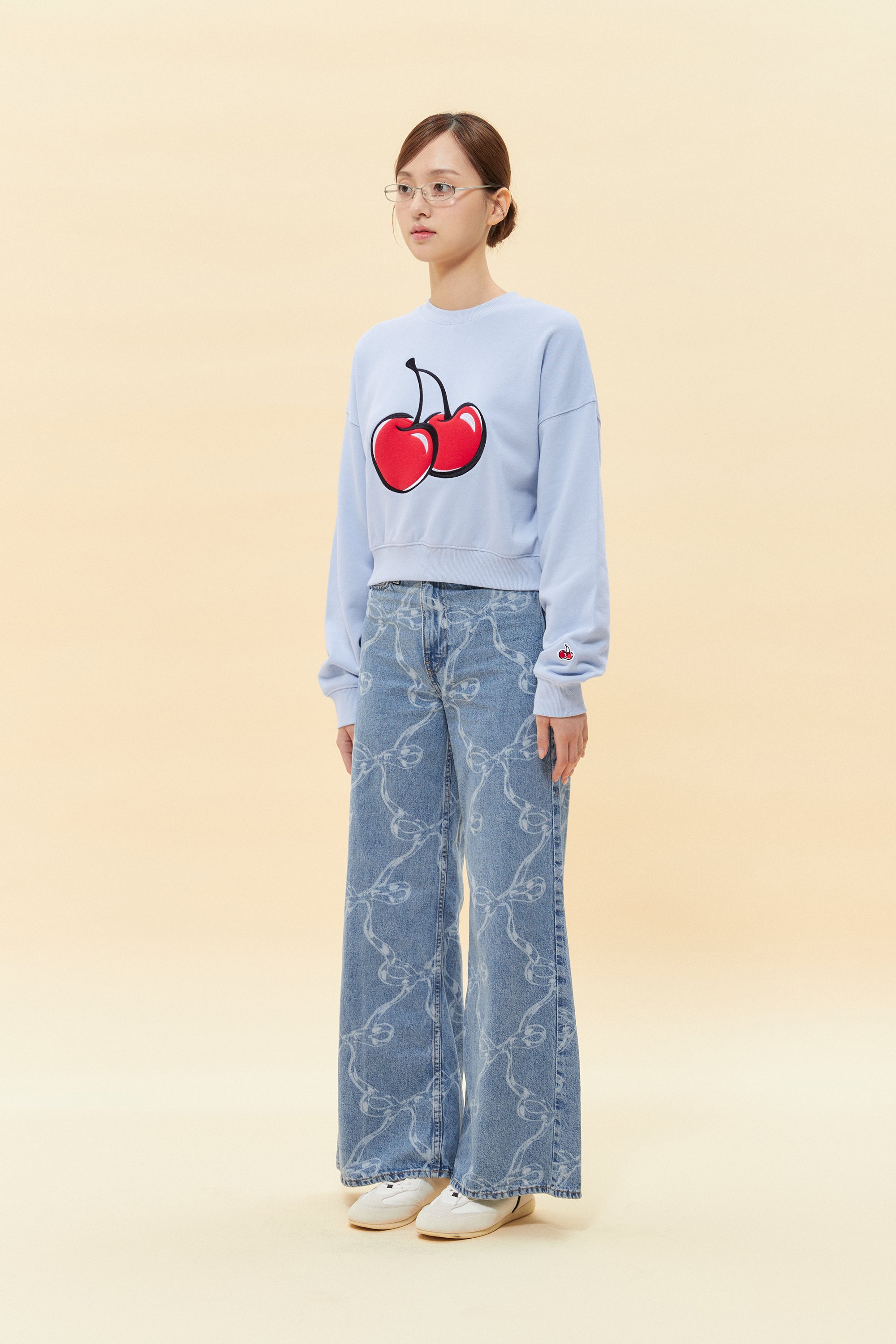 【Big Cherry Tokyo Collection】シグネチャービックチェリークロップスウェット【ピンク】
