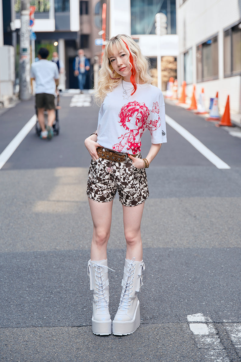 KIRSH X GALS チェックボードショートパンツ【ブラウン】