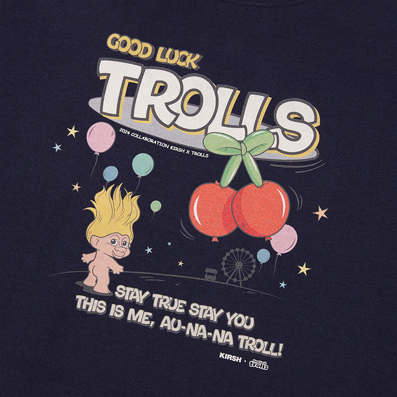 トロールレトログラフィッククロップTシャツ【ホワイト】