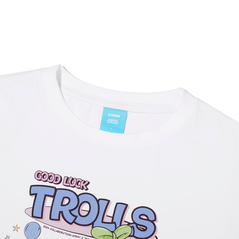 トロールレトログラフィッククロップTシャツ【ホワイト】