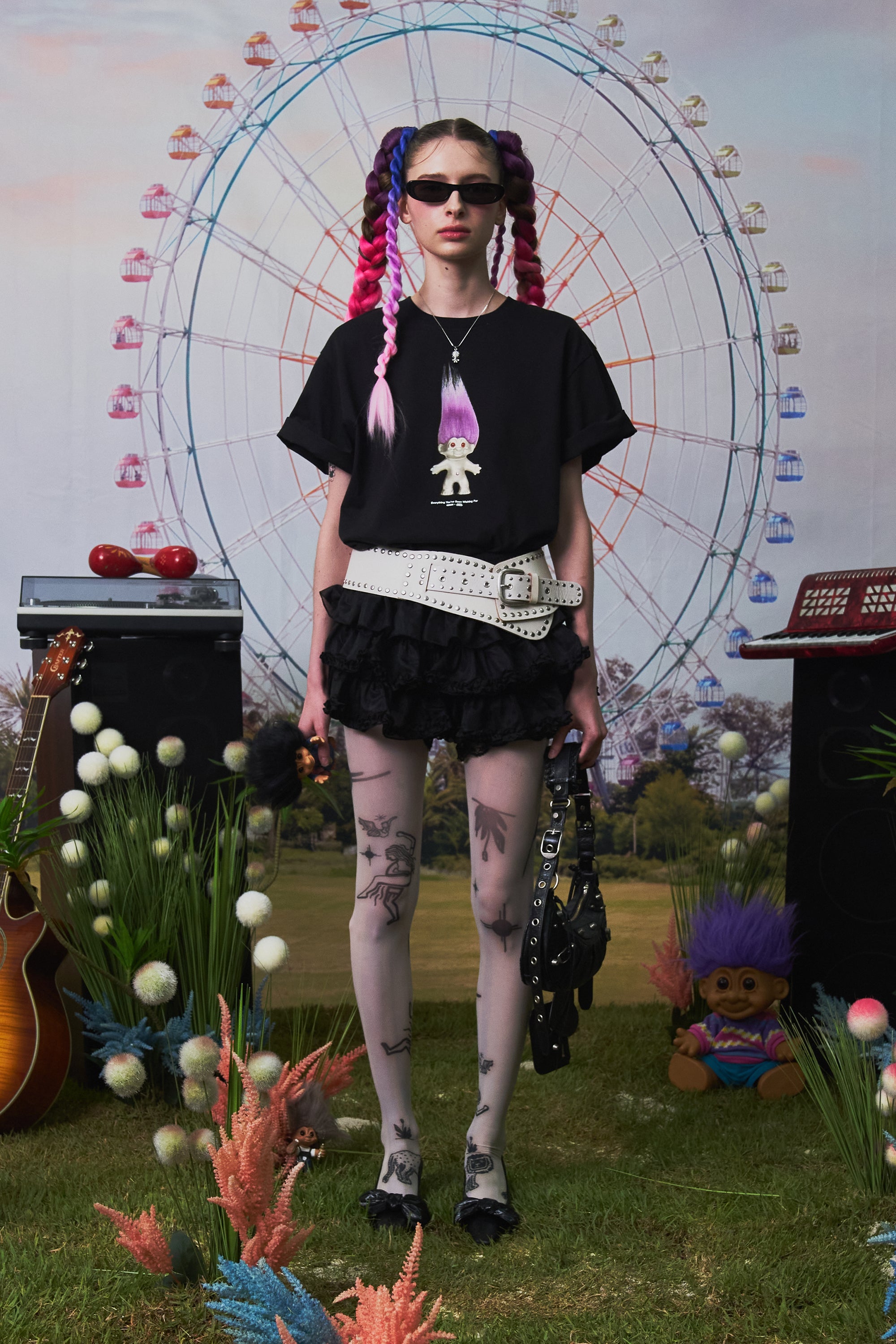 トロールフォトグラフィルーズフィットTシャツ【ブラック】
