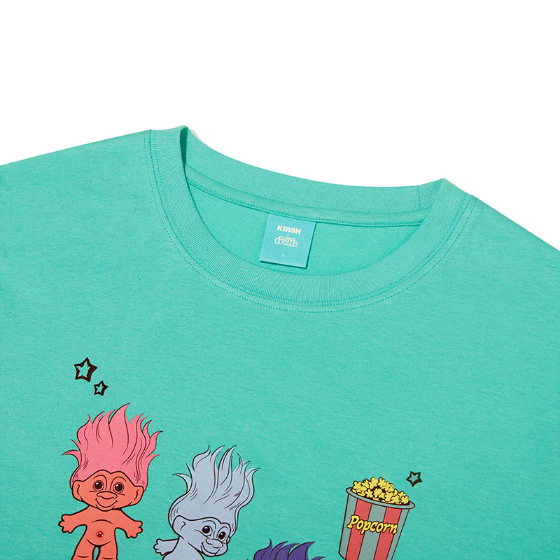 トロールグラフィックルーズフィットTシャツ【メランジグレー】