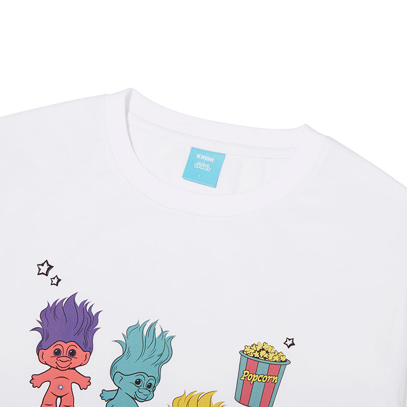 トロールグラフィックルーズフィットTシャツ【メランジグレー】
