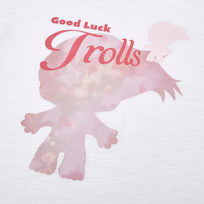 トロールシルエットスリムフィットTシャツ【ライトイエロー】