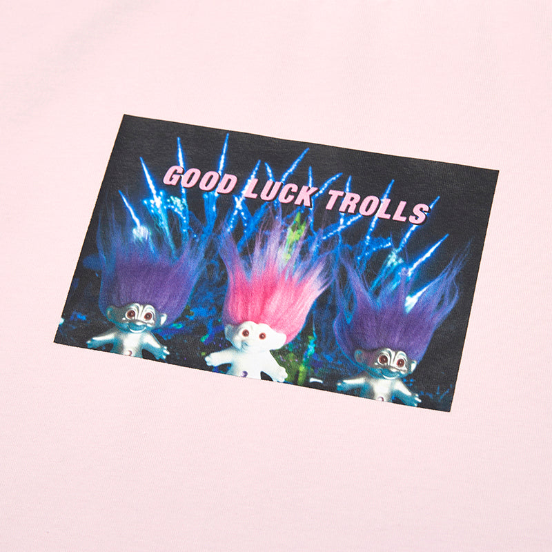 トロールカラーブロックスリムフィットTシャツ【アイボリー】