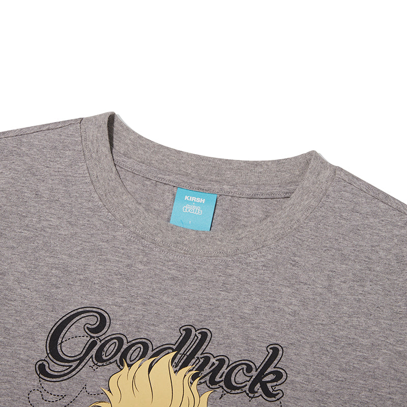 トロールグラフィッククロップTシャツ【メランジグレー】