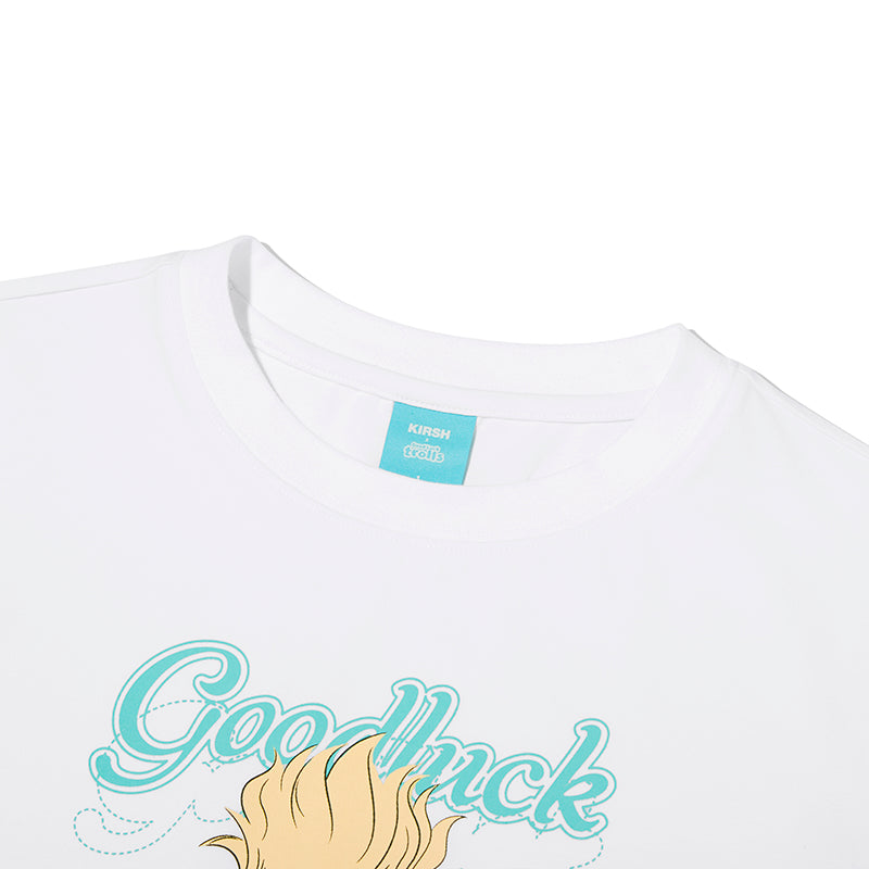 トロールグラフィッククロップTシャツ【メランジグレー】