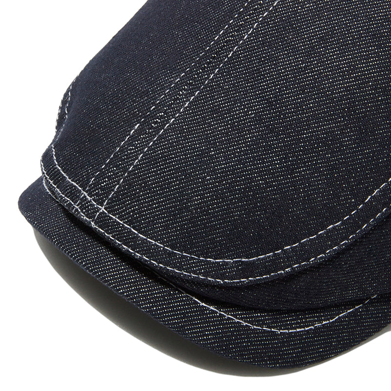 KIRSH X TRUERELIGION ステッチポイントデニム ハンチングキャップ【ホワイト】