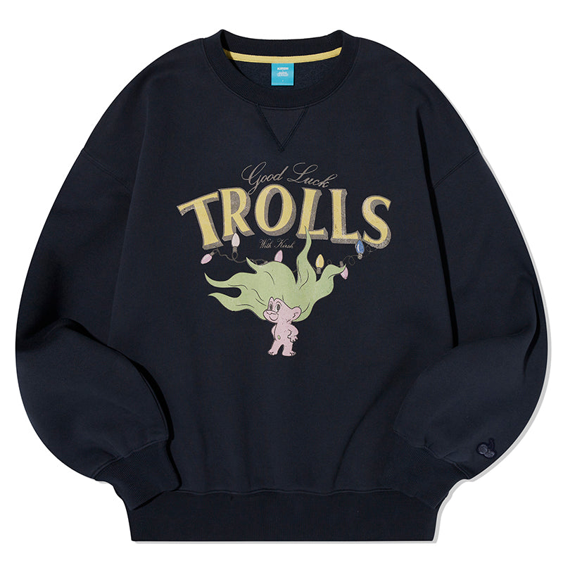 トロールヴィンテージグラフィックナッピングスウェット【アイボリー】