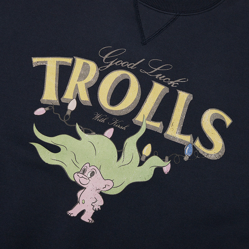 トロールヴィンテージグラフィックナッピングスウェット【アイボリー】