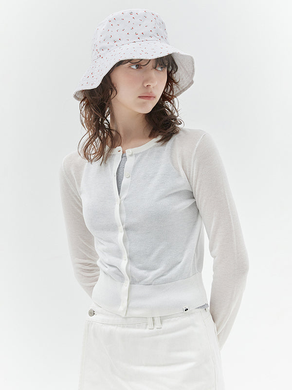 KIRSH PLAIN CHERRY BUCKET HAT【ホワイト】