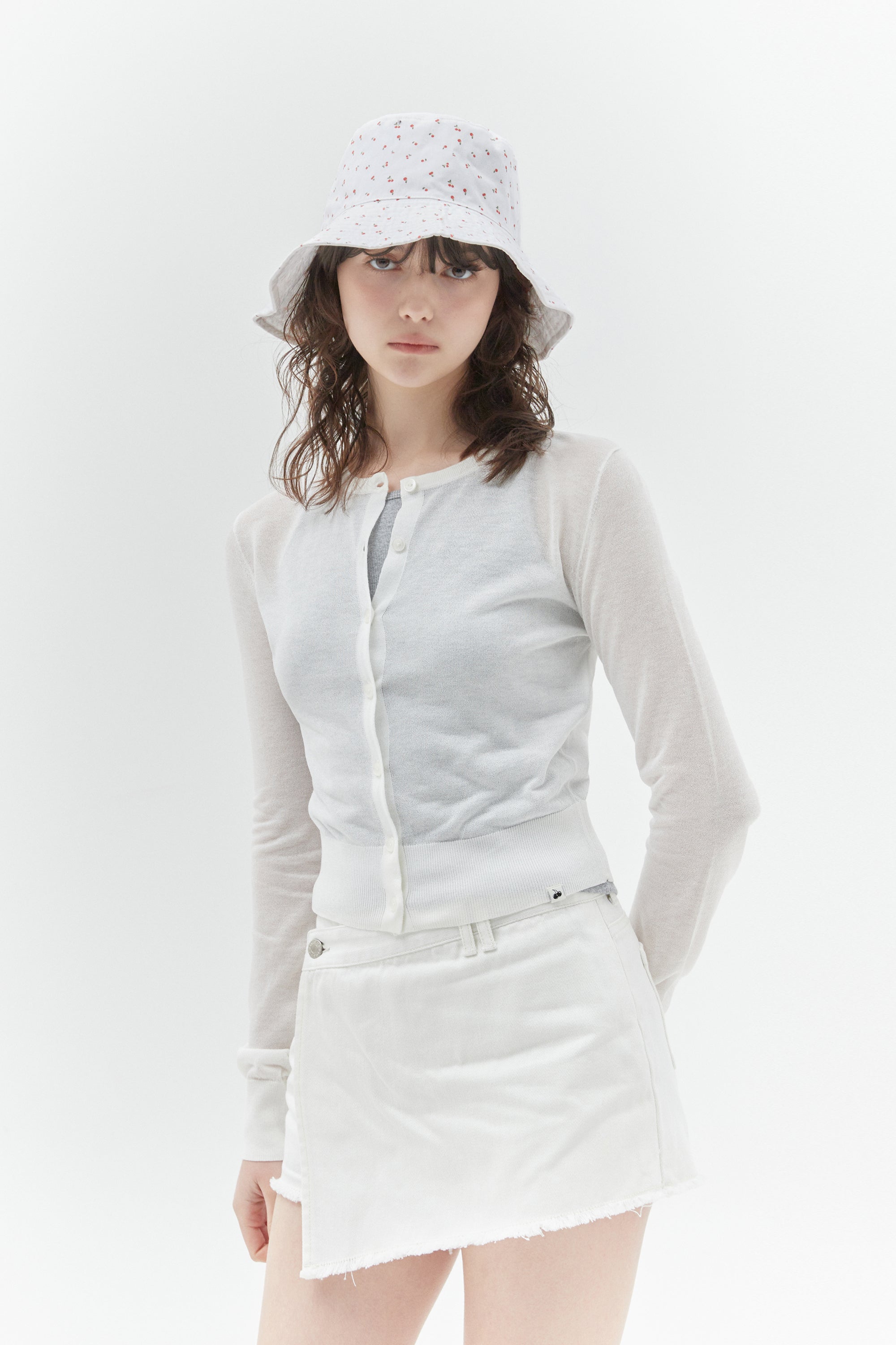 KIRSH PLAIN CHERRY BUCKET HAT【ホワイト】