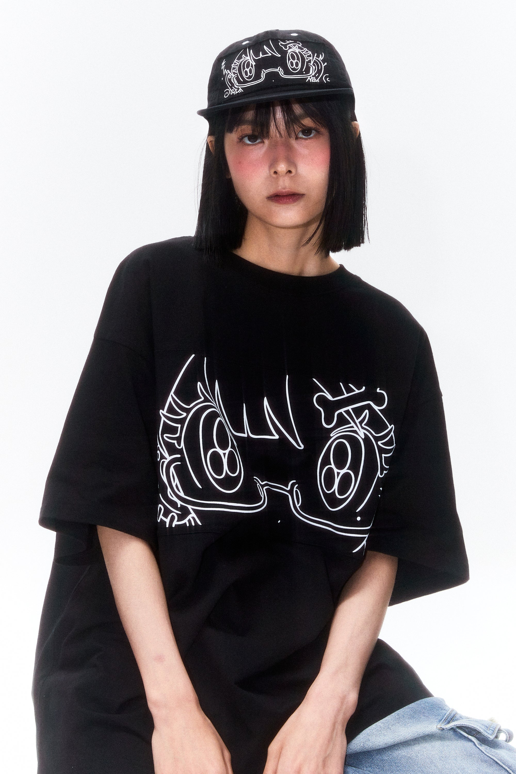 KIRSH X SUNONEBIRD アイグラフィックボールキャップ【ホワイト】