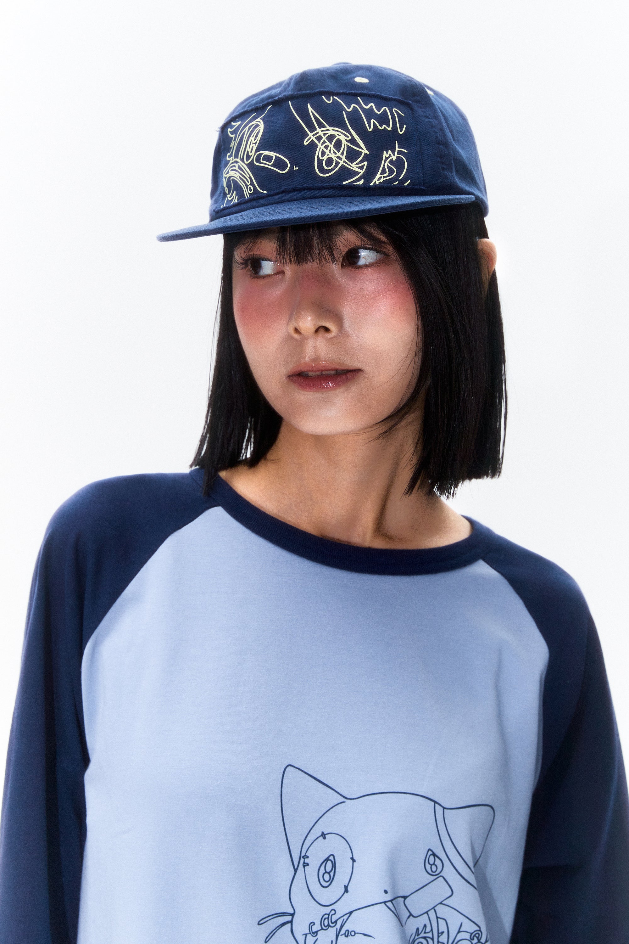 KIRSH X SUNONEBIRD アイグラフィックボールキャップ【ホワイト】