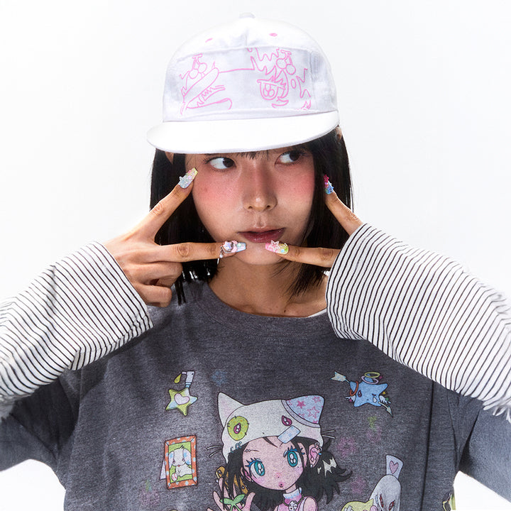 KIRSH X SUNONEBIRD アイグラフィックボールキャップ【ホワイト】